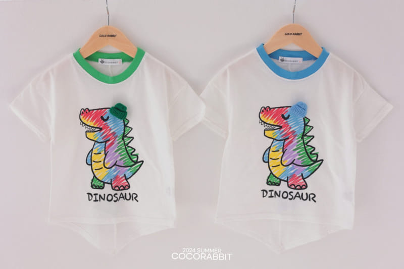 Coco Rabbit - Korean Children Fashion - #childofig - Crayon Dinosaur Tee - 10