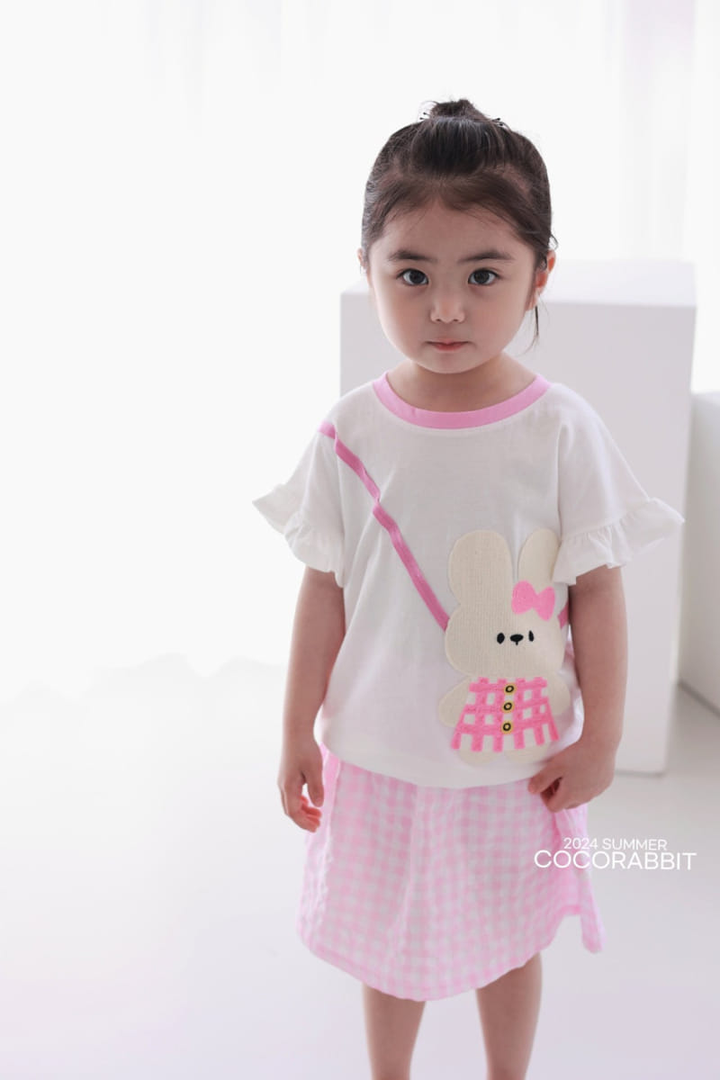 Coco Rabbit - Korean Children Fashion - #kidsshorts - Rabbit Bag Tee - 2