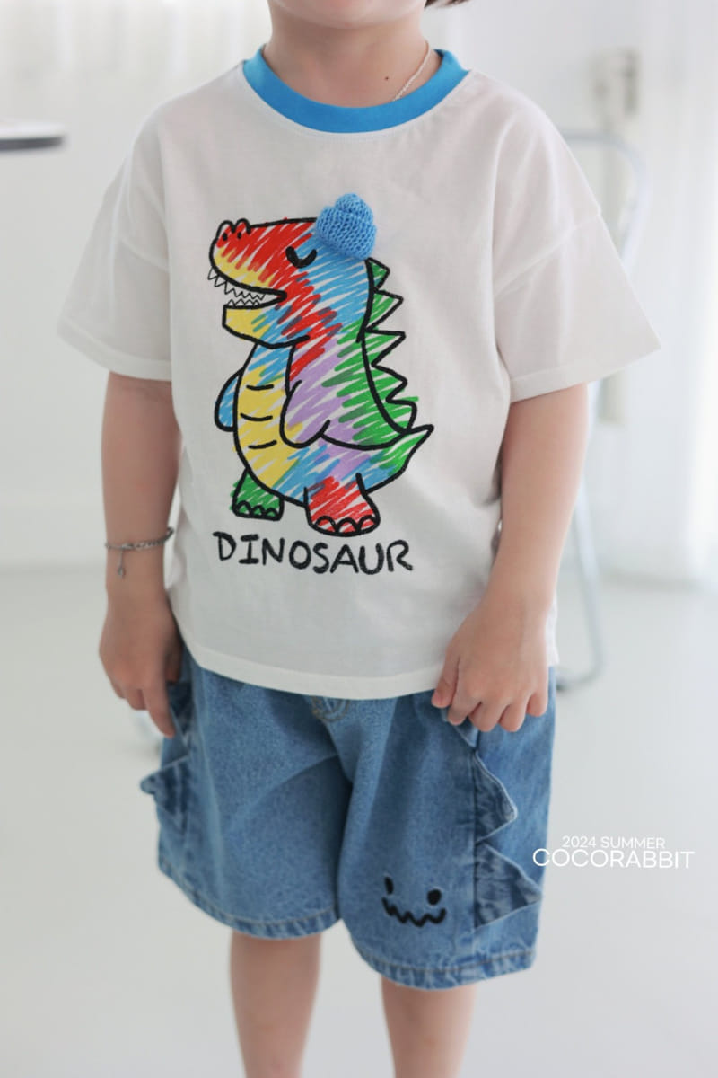Coco Rabbit - Korean Children Fashion - #kidsstore - Crayon Dinosaur Tee - 2