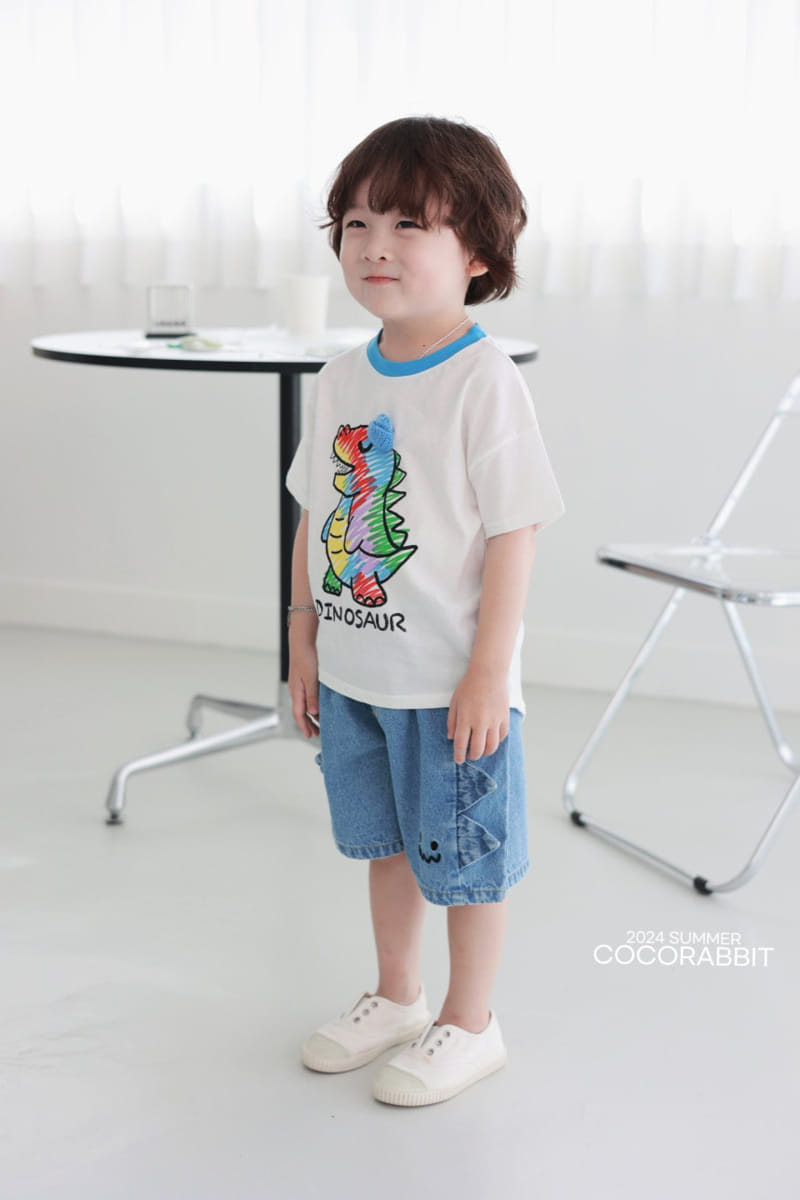 Coco Rabbit - Korean Children Fashion - #minifashionista - Crayon Dinosaur Tee - 7
