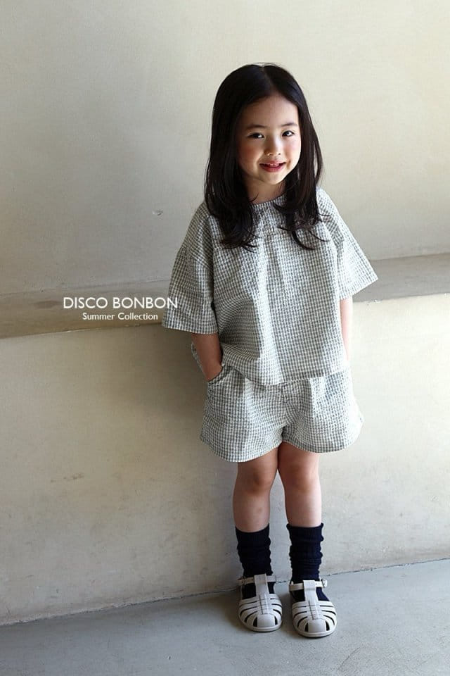 Disco Bonbon - Korean Children Fashion - #kidsshorts - Comfortable Top Bottom Set - 4