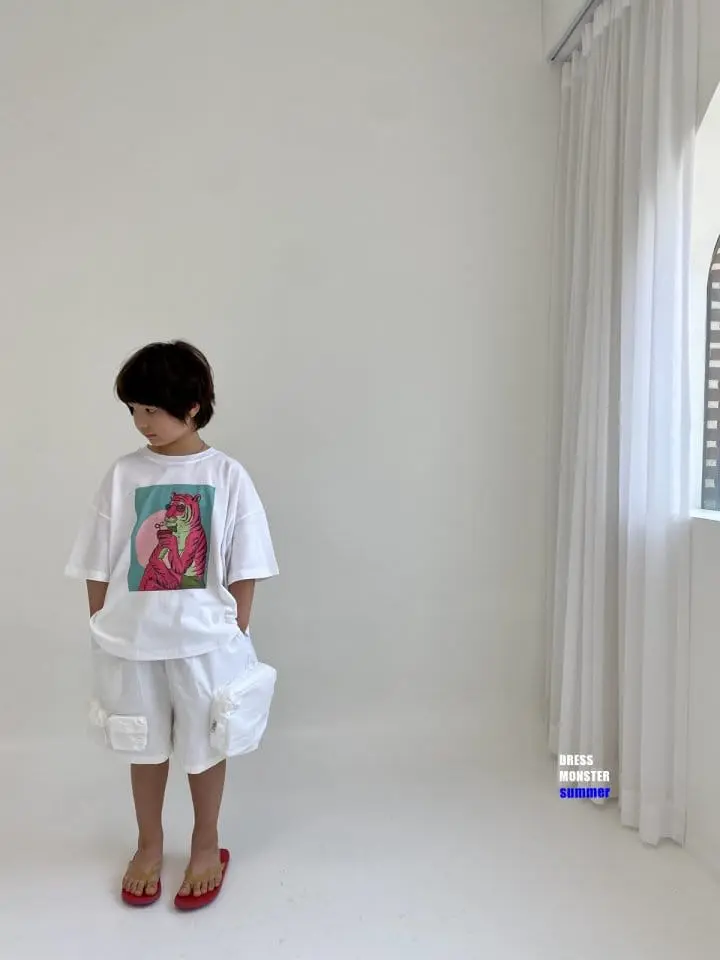 Dress Monster - Korean Children Fashion - #childofig - Pinky Tiger Tee - 6
