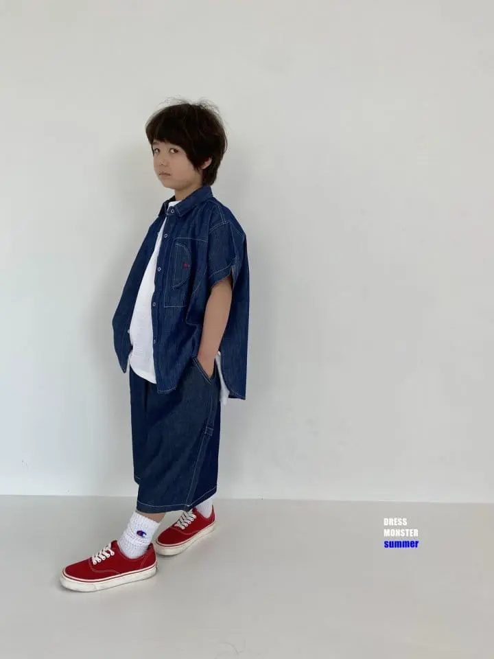 Dress Monster - Korean Children Fashion - #designkidswear - Stitch Snap Shirt  - 11