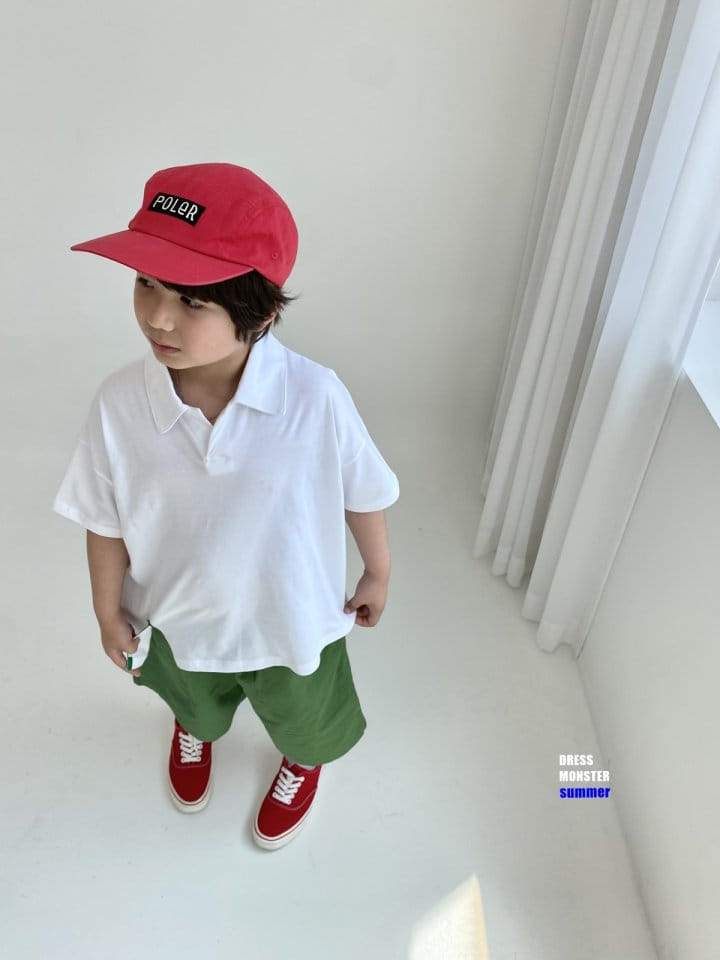 Dress Monster - Korean Children Fashion - #kidsshorts - Silket Collar Tee - 3