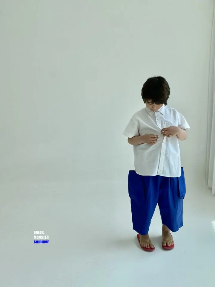 Dress Monster - Korean Children Fashion - #kidzfashiontrend - Stitch Snap Shirt  - 2