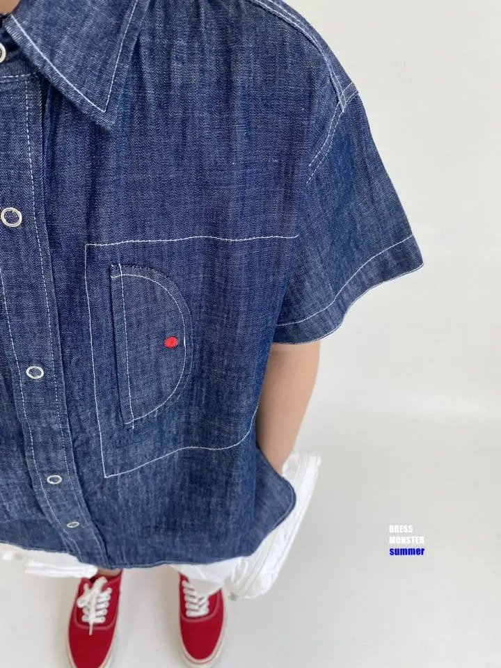 Dress Monster - Korean Children Fashion - #prettylittlegirls - Stitch Snap Shirt  - 7