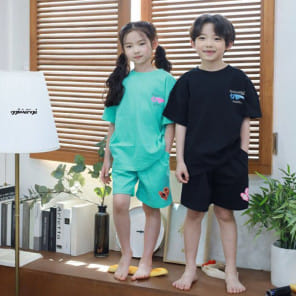 Ggomenge - Korean Children Fashion - #designkidswear - Star Top Bottom Set
