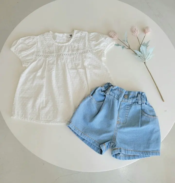 Hanacoco - Korean Children Fashion - #childrensboutique - Wrinkle Denim Pants - 3