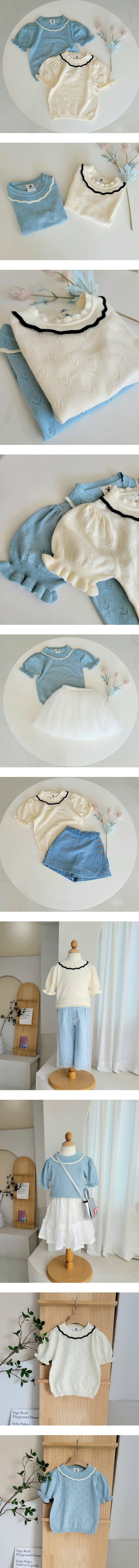 Hanacoco - Korean Children Fashion - #kidzfashiontrend - Rose Fril Knit - 2