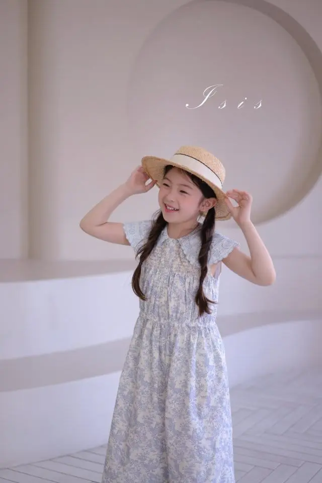 Isis - Korean Children Fashion - #childrensboutique - Collar Embroidery Jump Suit - 7