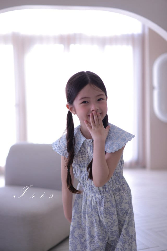 Isis - Korean Children Fashion - #designkidswear - Collar Embroidery Jump Suit - 8