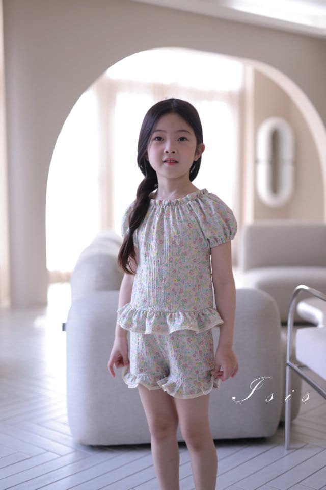 Isis - Korean Children Fashion - #kidsshorts - Luis Flower Top Bottom Set - 3