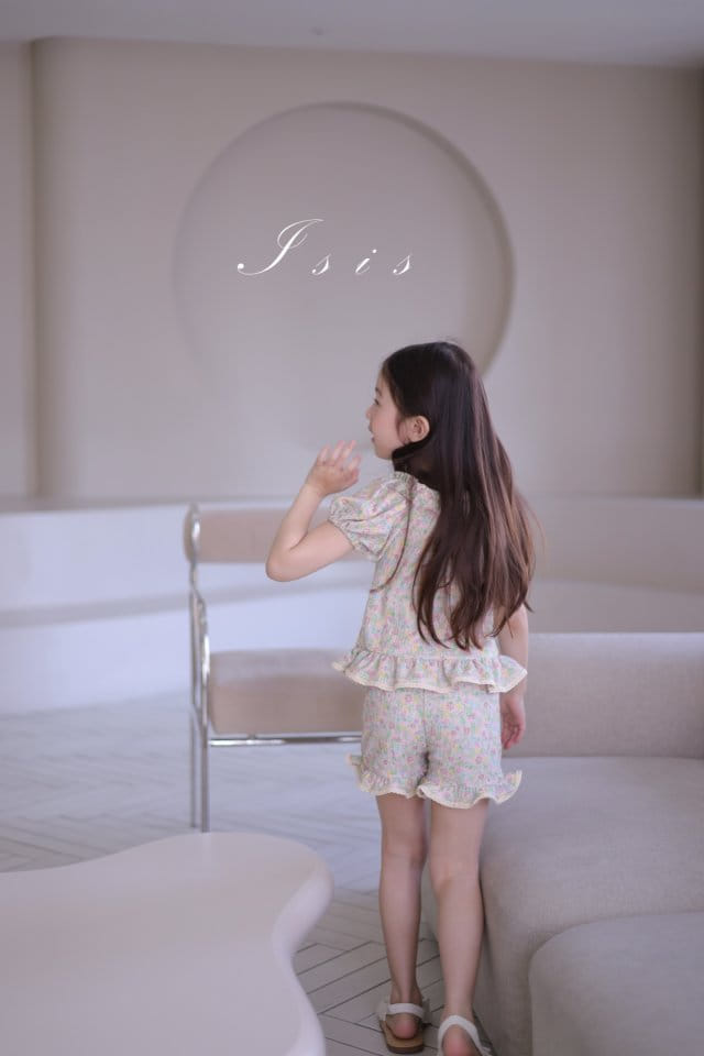 Isis - Korean Children Fashion - #kidsshorts - Luis Flower Top Bottom Set - 4