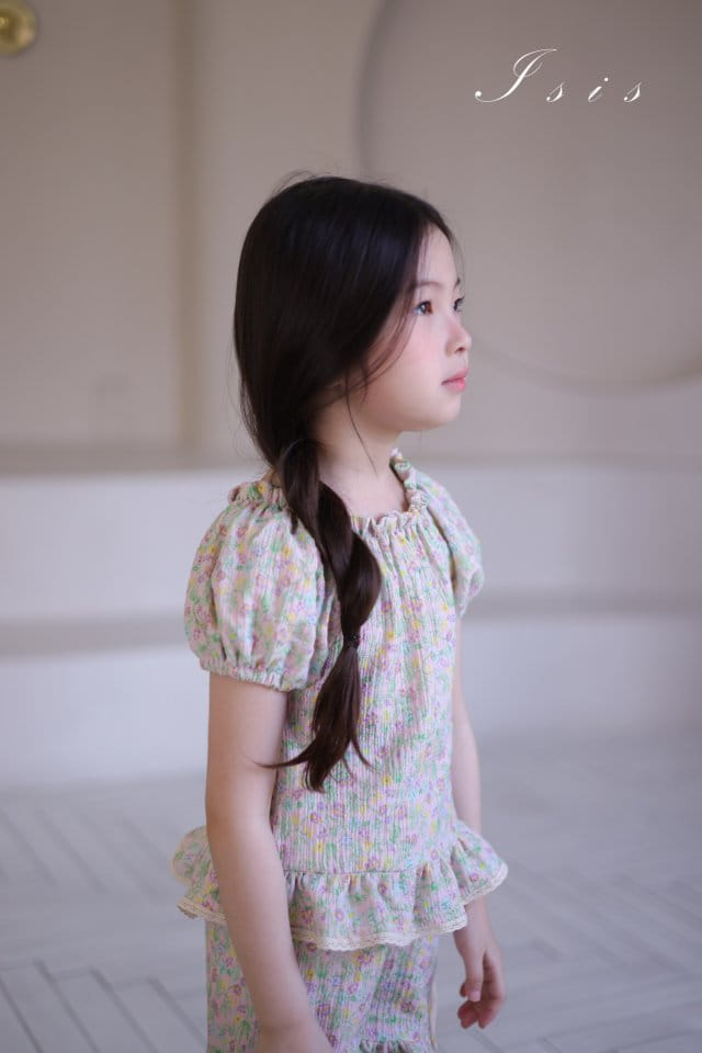 Isis - Korean Children Fashion - #kidzfashiontrend - Luis Flower Top Bottom Set - 5