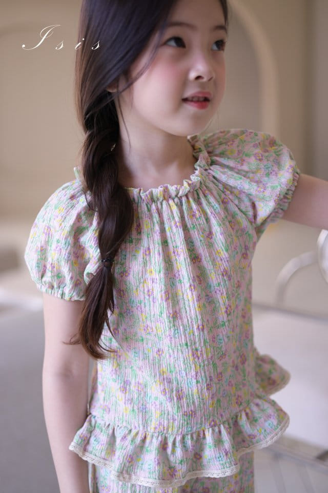 Isis - Korean Children Fashion - #minifashionista - Luis Flower Top Bottom Set - 9