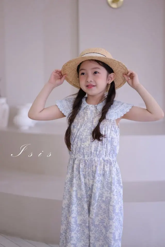 Isis - Korean Children Fashion - #stylishchildhood - Collar Embroidery Jump Suit - 5