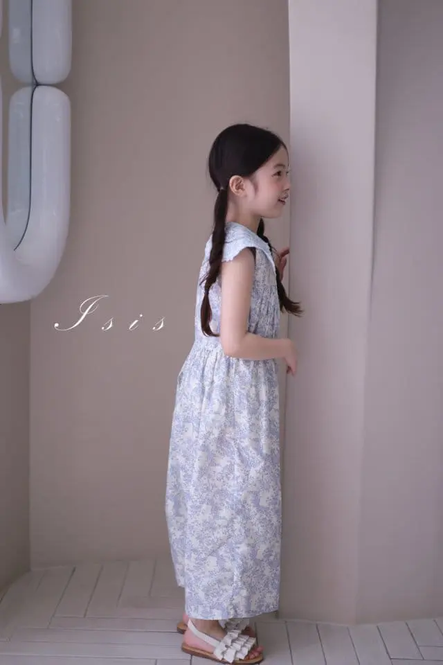 Isis - Korean Children Fashion - #todddlerfashion - Collar Embroidery Jump Suit - 4