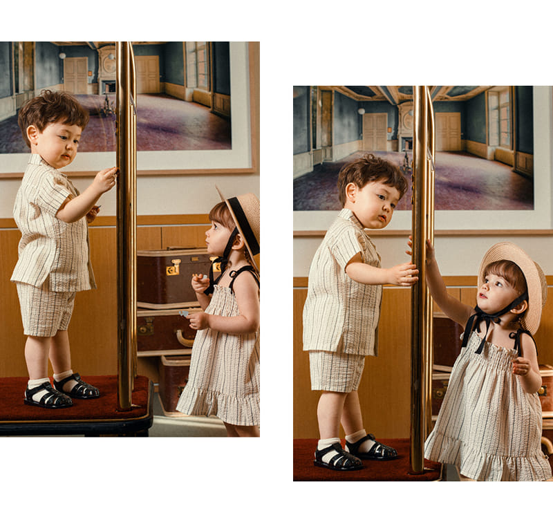 Kids Clara - Korean Baby Fashion - #onlinebabyshop - Obery Baby Top Bottom Set - 3