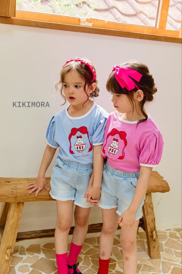Kikimora - Korean Children Fashion - #kidsshorts - Vintage Short Denim Pants - 7