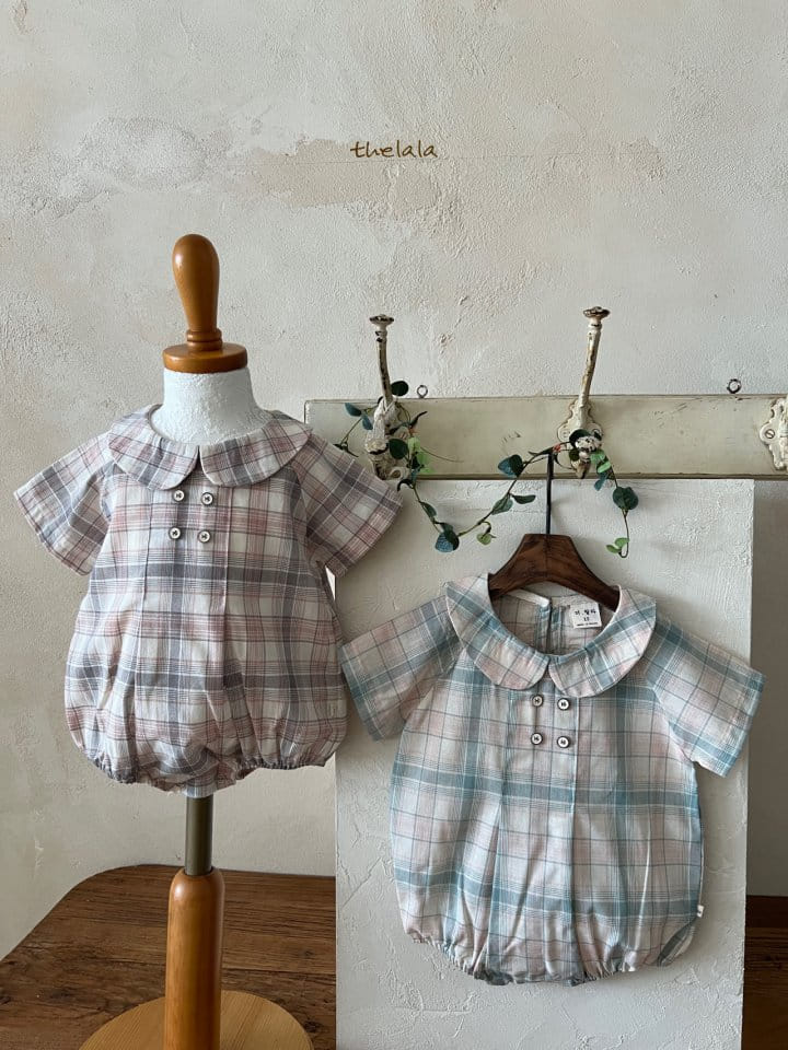 Lala - Korean Baby Fashion - #babyclothing - Baro Check Body Suit