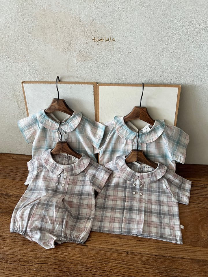 Lala - Korean Baby Fashion - #babyfashion - Baro Check Body Suit - 2