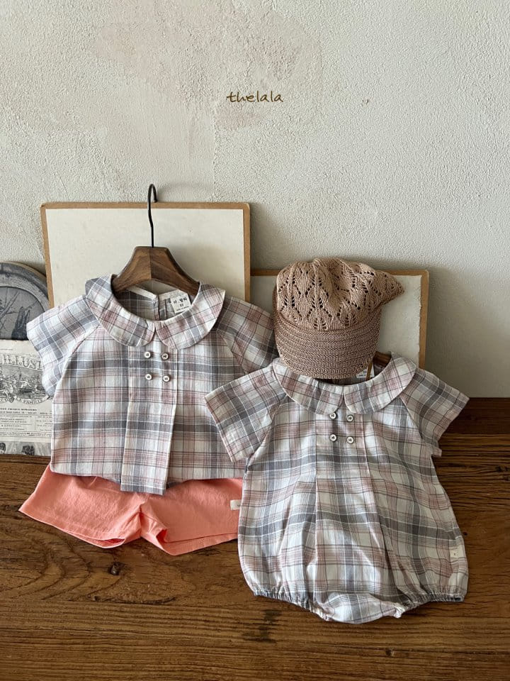 Lala - Korean Baby Fashion - #babylifestyle - Baro Check Body Suit - 5
