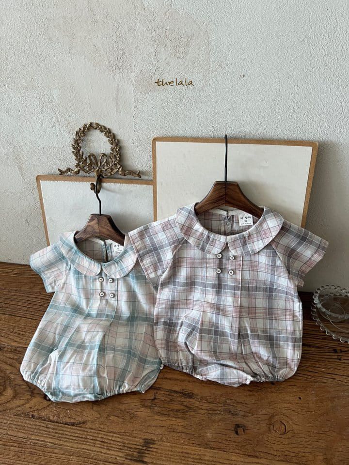 Lala - Korean Baby Fashion - #babyoutfit - Baro Check Body Suit - 9