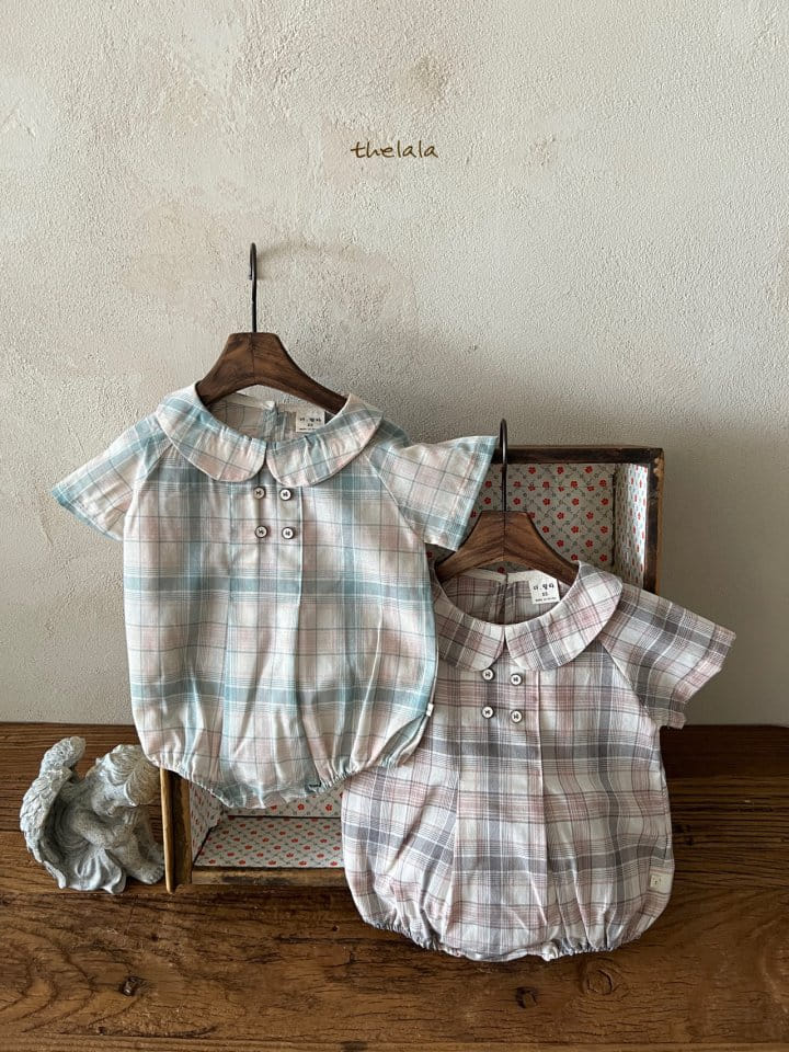 Lala - Korean Baby Fashion - #babywear - Baro Check Body Suit - 10
