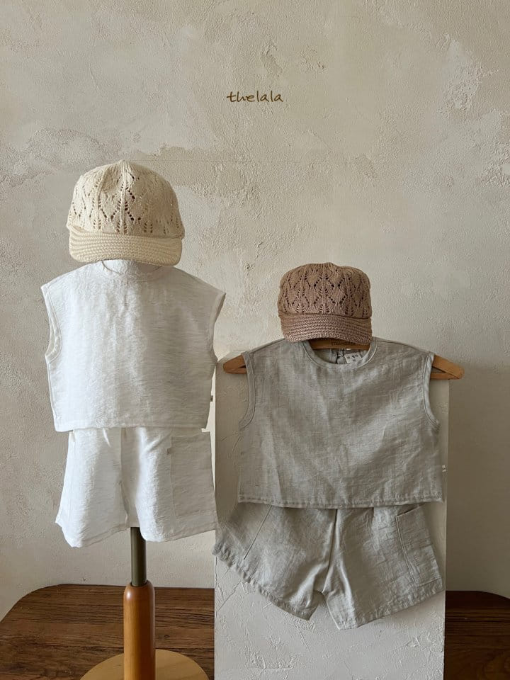 Lala - Korean Children Fashion - #childofig - Canvas Top Bottom Set