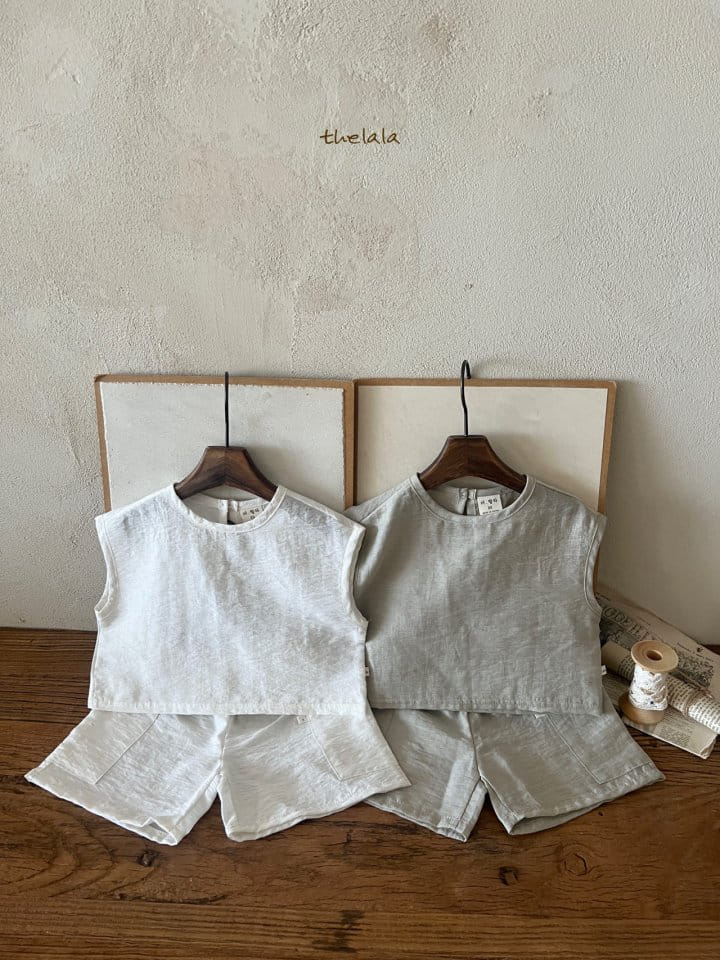Lala - Korean Children Fashion - #kidsshorts - Canvas Top Bottom Set - 6