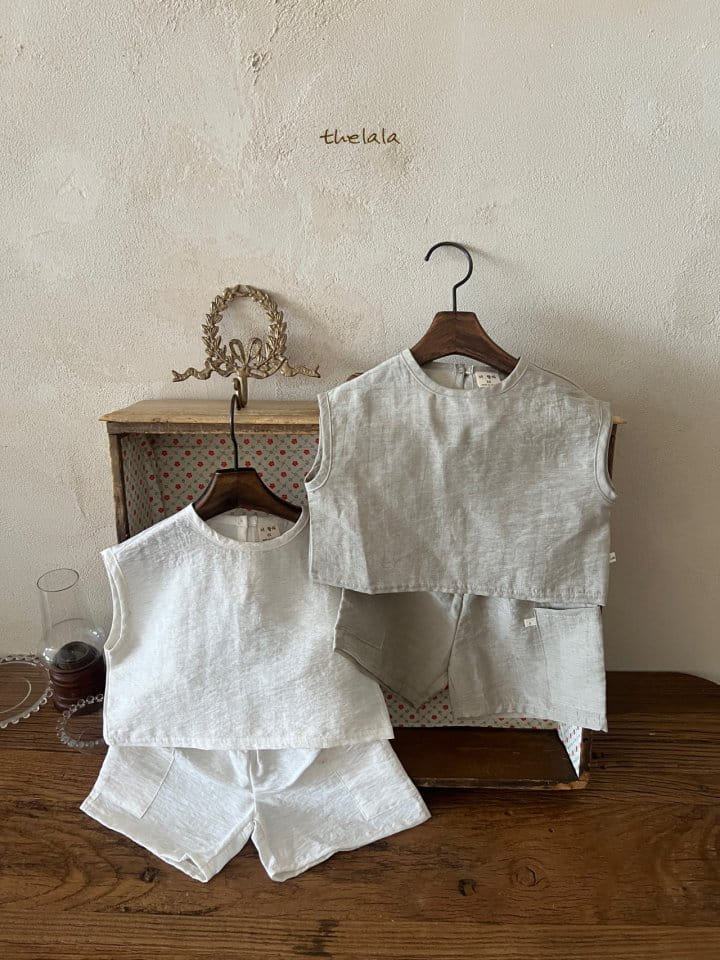 Lala - Korean Children Fashion - #kidzfashiontrend - Canvas Top Bottom Set - 8