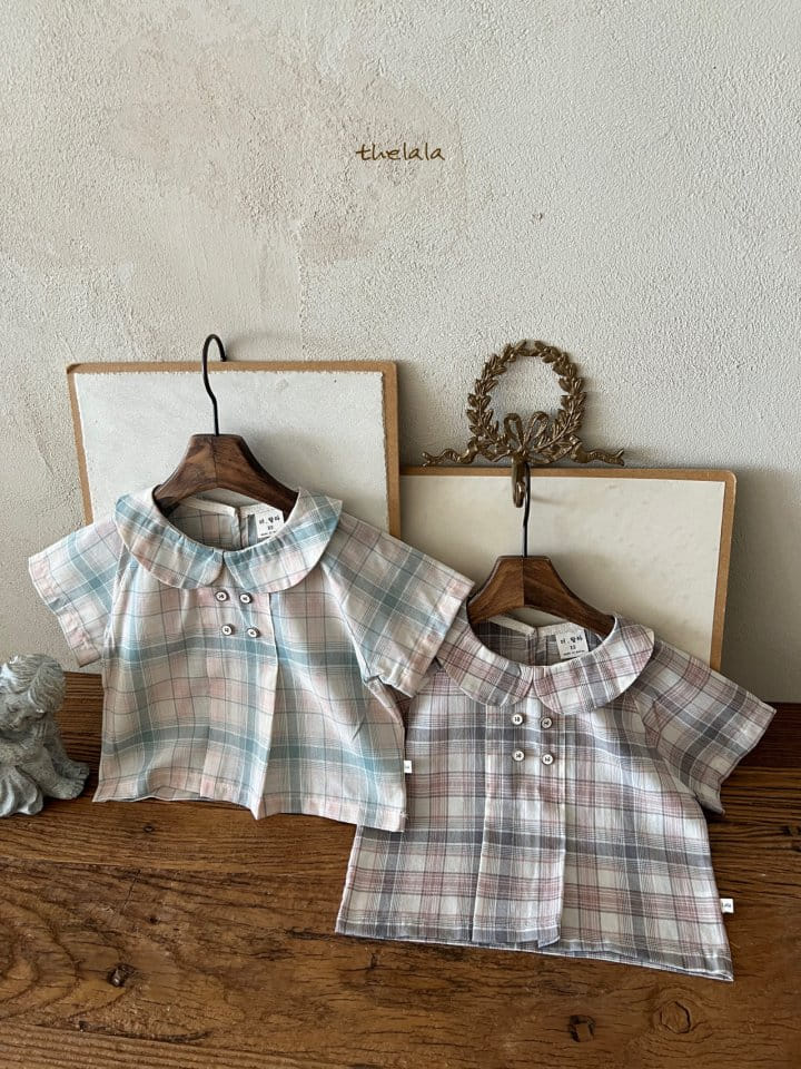 Lala - Korean Children Fashion - #magicofchildhood - Baro Check Tee - 9