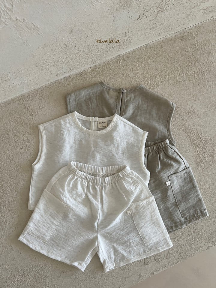 Lala - Korean Children Fashion - #magicofchildhood - Canvas Top Bottom Set - 11