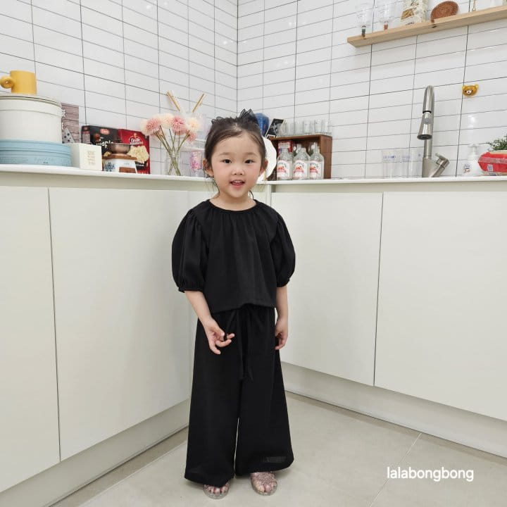 Lalabongbong - Korean Children Fashion - #designkidswear - L Top Bottom Set - 3