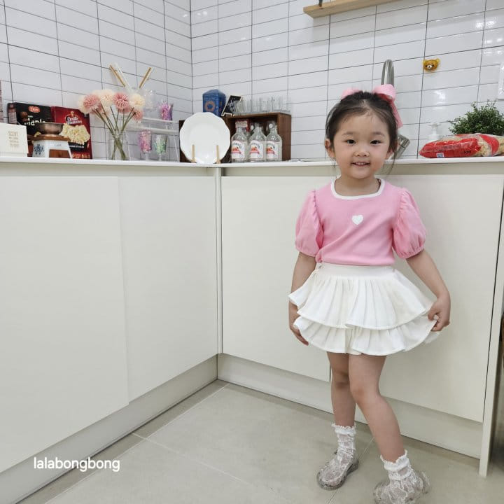 Lalabongbong - Korean Children Fashion - #kidsshorts - Square Short Sleeve Tee - 3