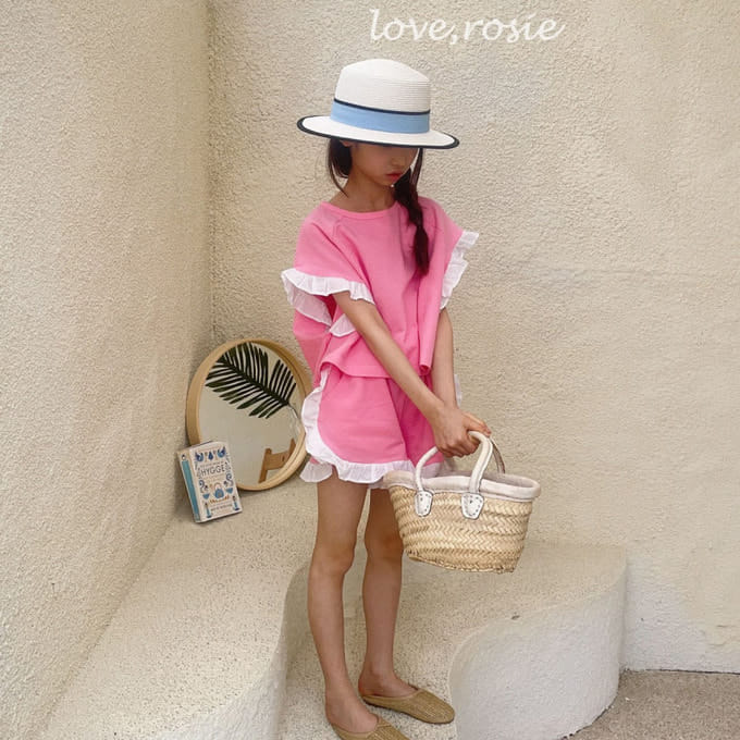 Love Rosie - Korean Children Fashion - #Kfashion4kids - Shalrot Frill Shorts Top Bottom Set