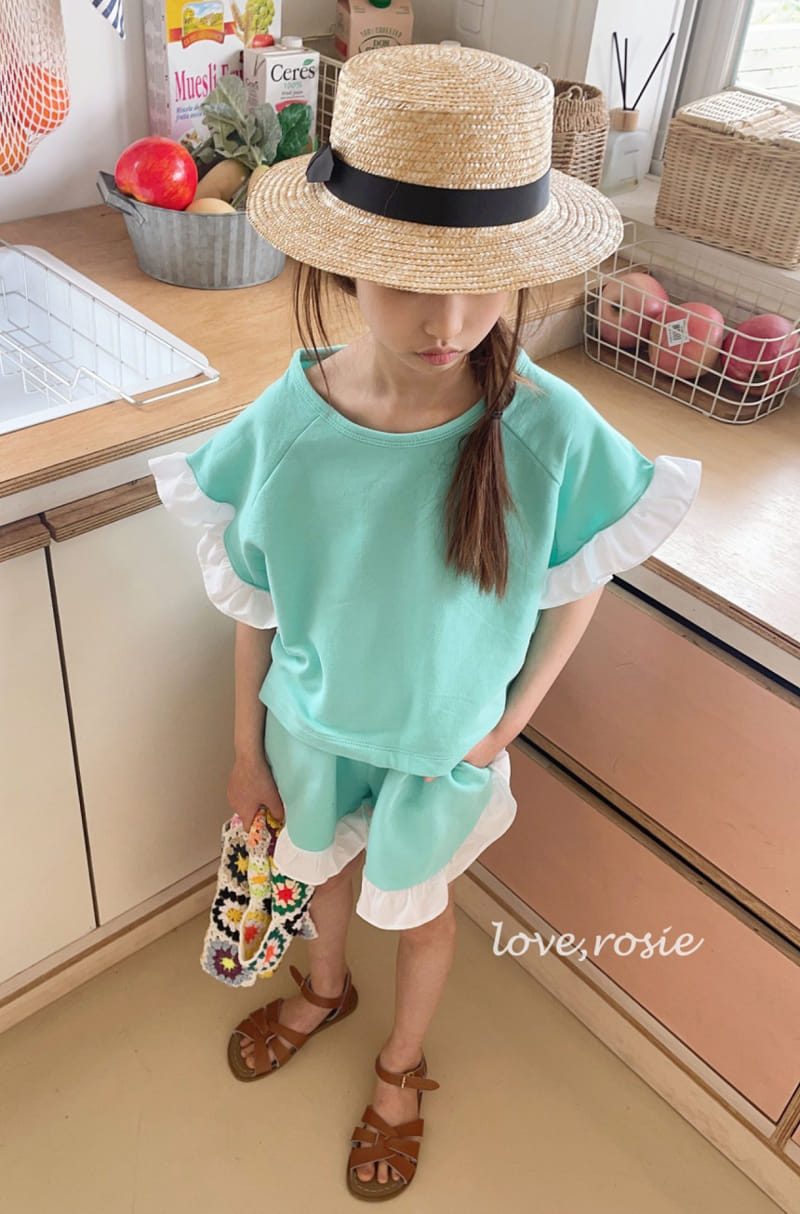 Love Rosie - Korean Children Fashion - #childofig - Shalrot Frill Shorts Top Bottom Set - 7