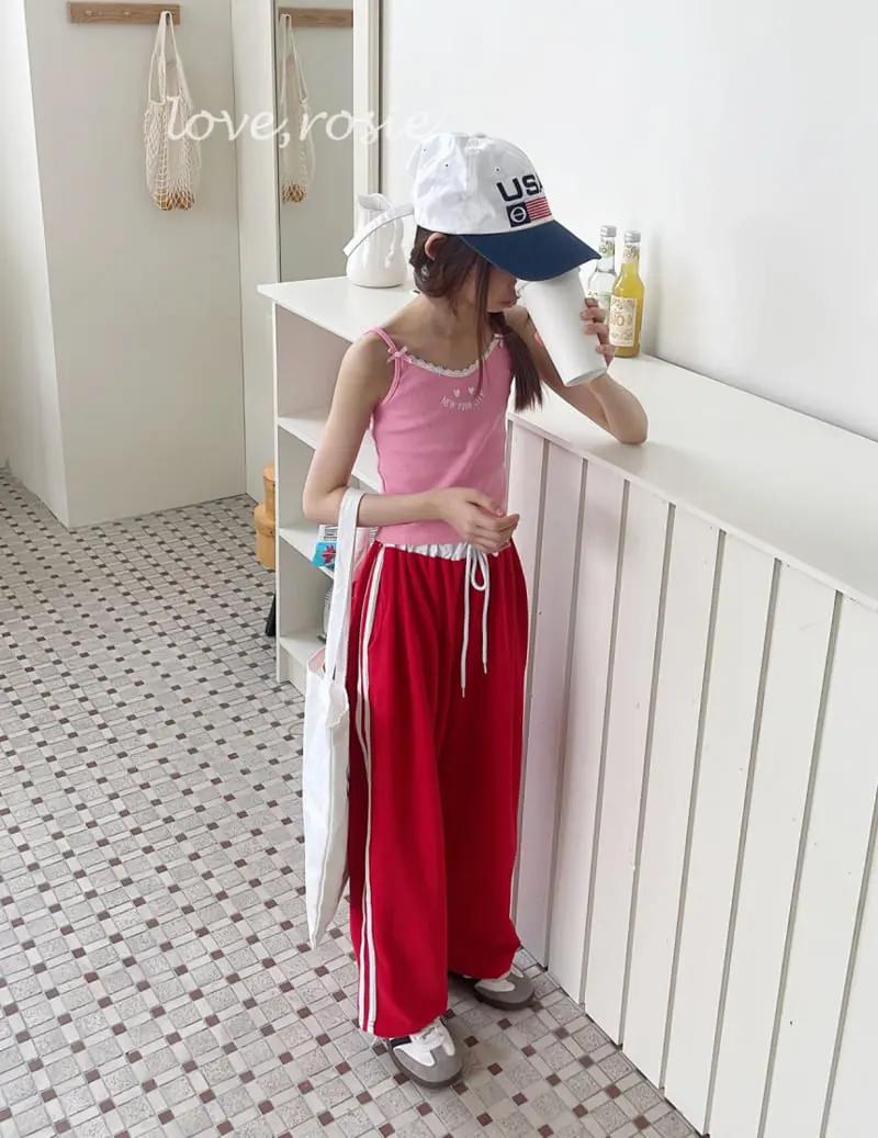 Love Rosie - Korean Children Fashion - #childofig - Towel Tape Loose Pants With Mom - 5