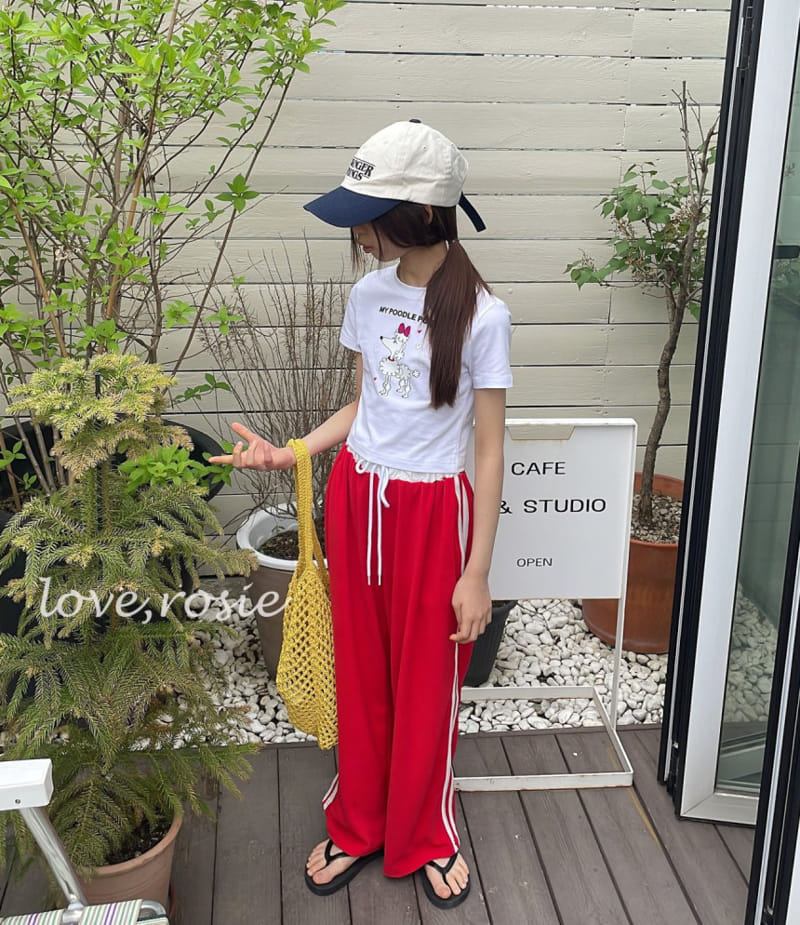 Love Rosie - Korean Children Fashion - #childrensboutique - Towel Tape Loose Pants With Mom - 7