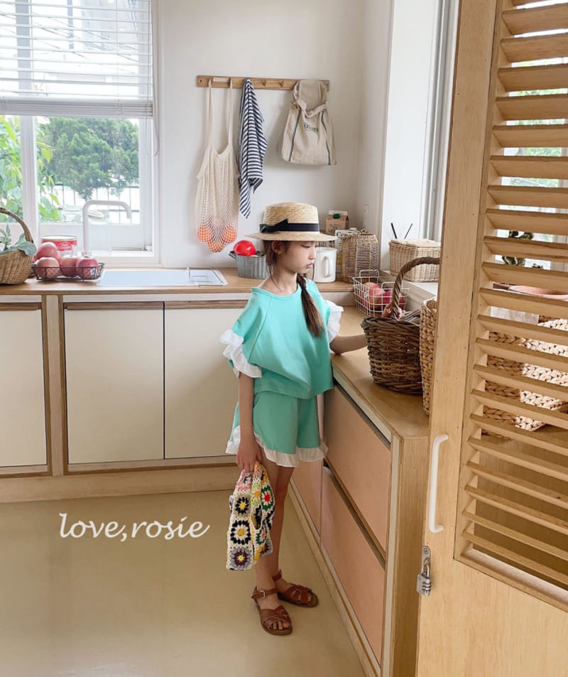 Love Rosie - Korean Children Fashion - #designkidswear - Shalrot Frill Shorts Top Bottom Set - 9