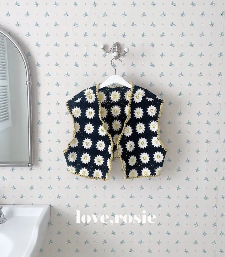 Love Rosie - Korean Children Fashion - #kidsstore - Knitting Embroidery Vest - 2
