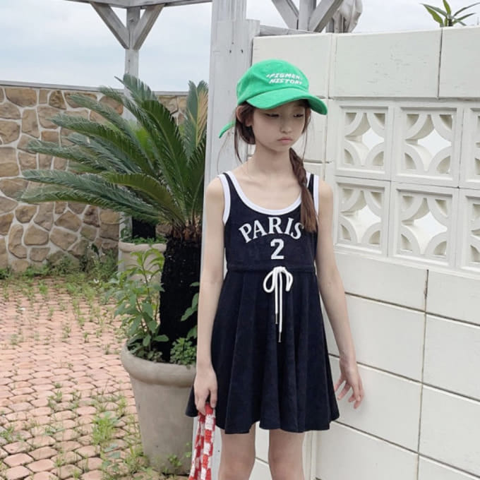 Love Rosie - Korean Children Fashion - #kidzfashiontrend - Hip Terry Piping One-Piece
