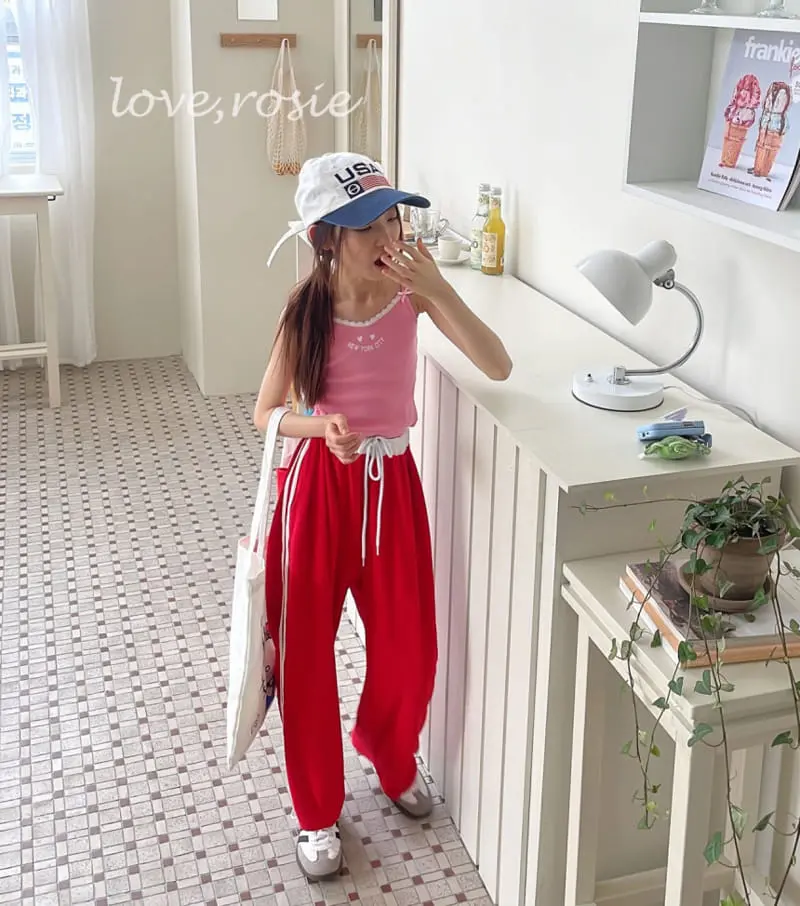 Love Rosie - Korean Children Fashion - #magicofchildhood - Towel Tape Loose Pants With Mom - 2