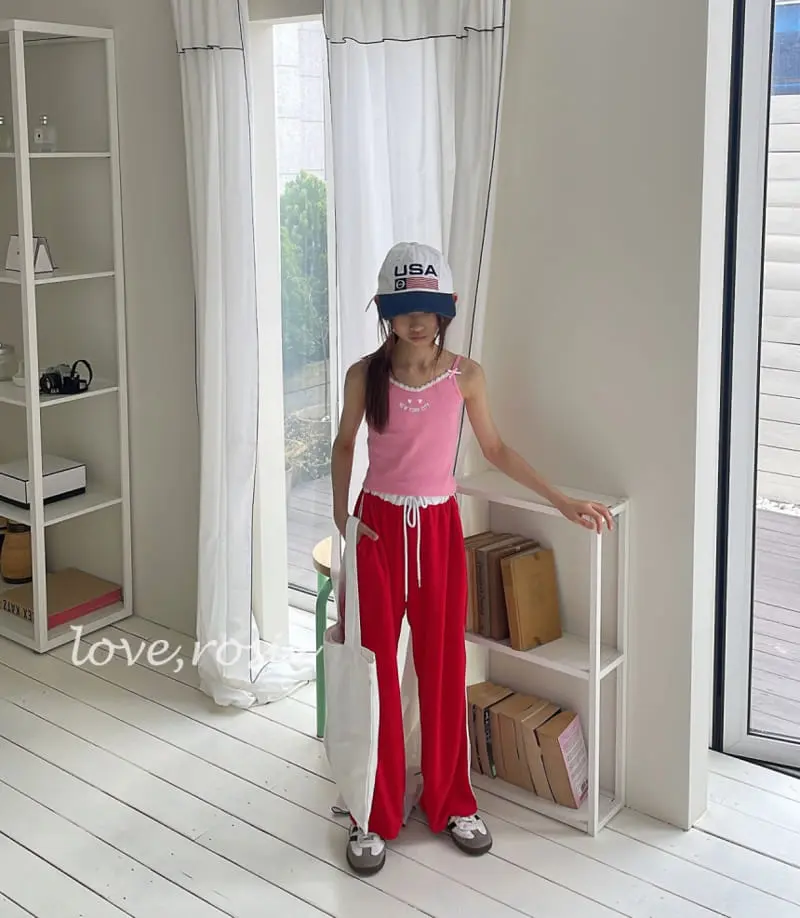 Love Rosie - Korean Children Fashion - #minifashionista - Towel Tape Loose Pants With Mom - 3