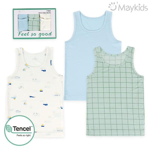 Maykids - Korean Children Fashion - #magicofchildhood - Bun Bun Square Boy Modal Undershirt