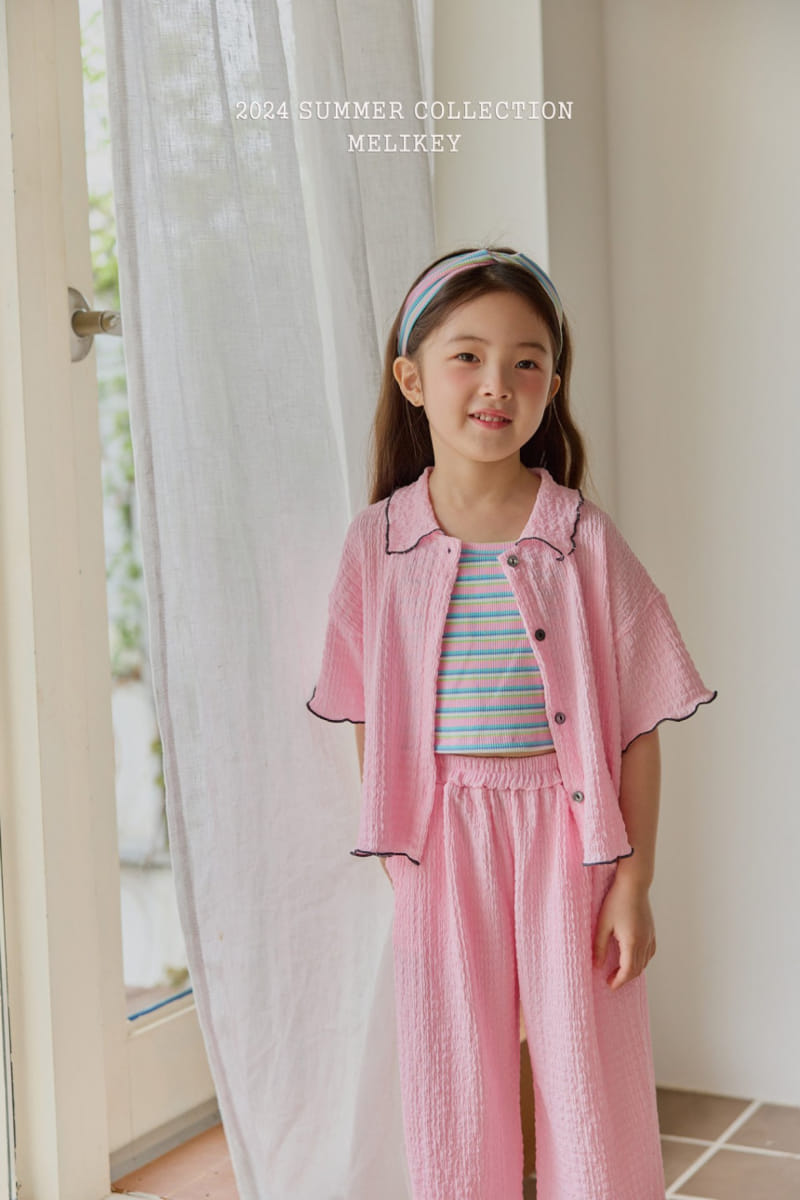 Melikey - Korean Children Fashion - #Kfashion4kids - Pleats Shirt Top Bottom Set - 5