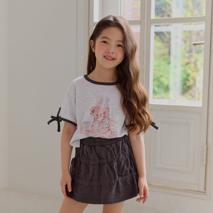 Melikey - Korean Children Fashion - #kidzfashiontrend - String Ribbon Skirt