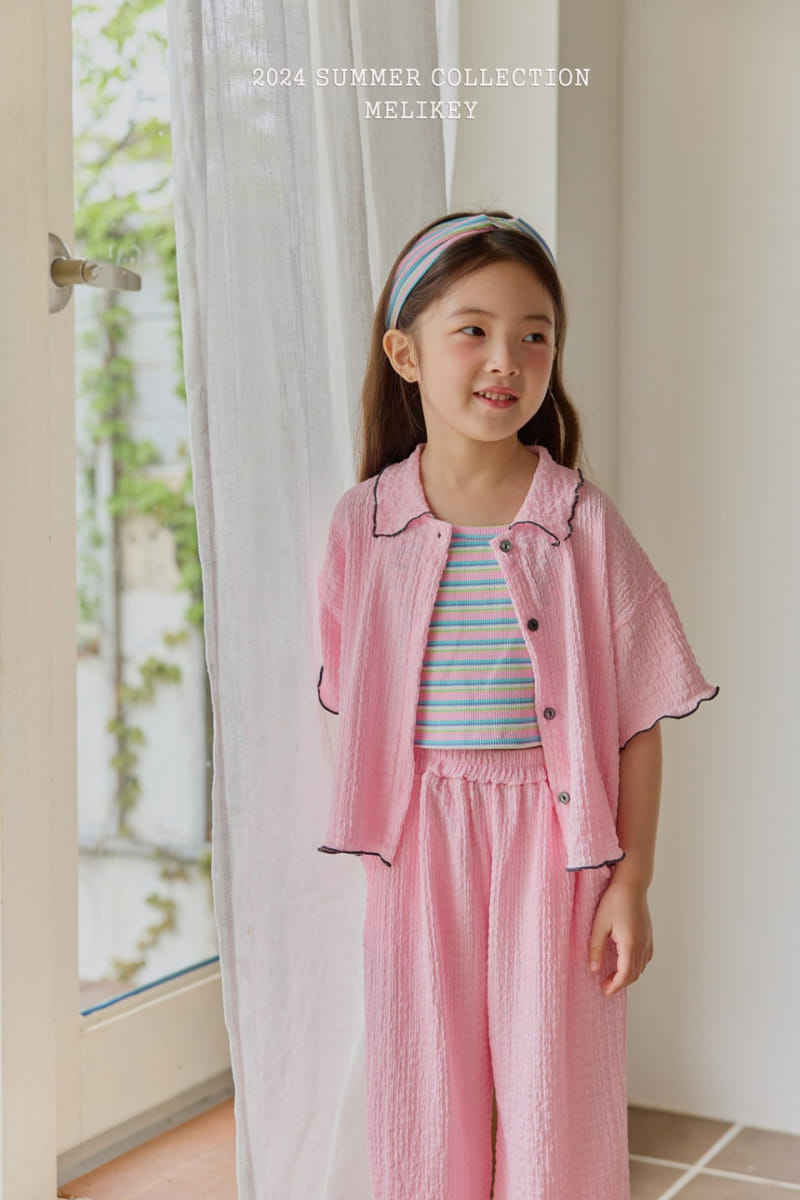 Melikey - Korean Children Fashion - #littlefashionista - Pleats Shirt Top Bottom Set - 6
