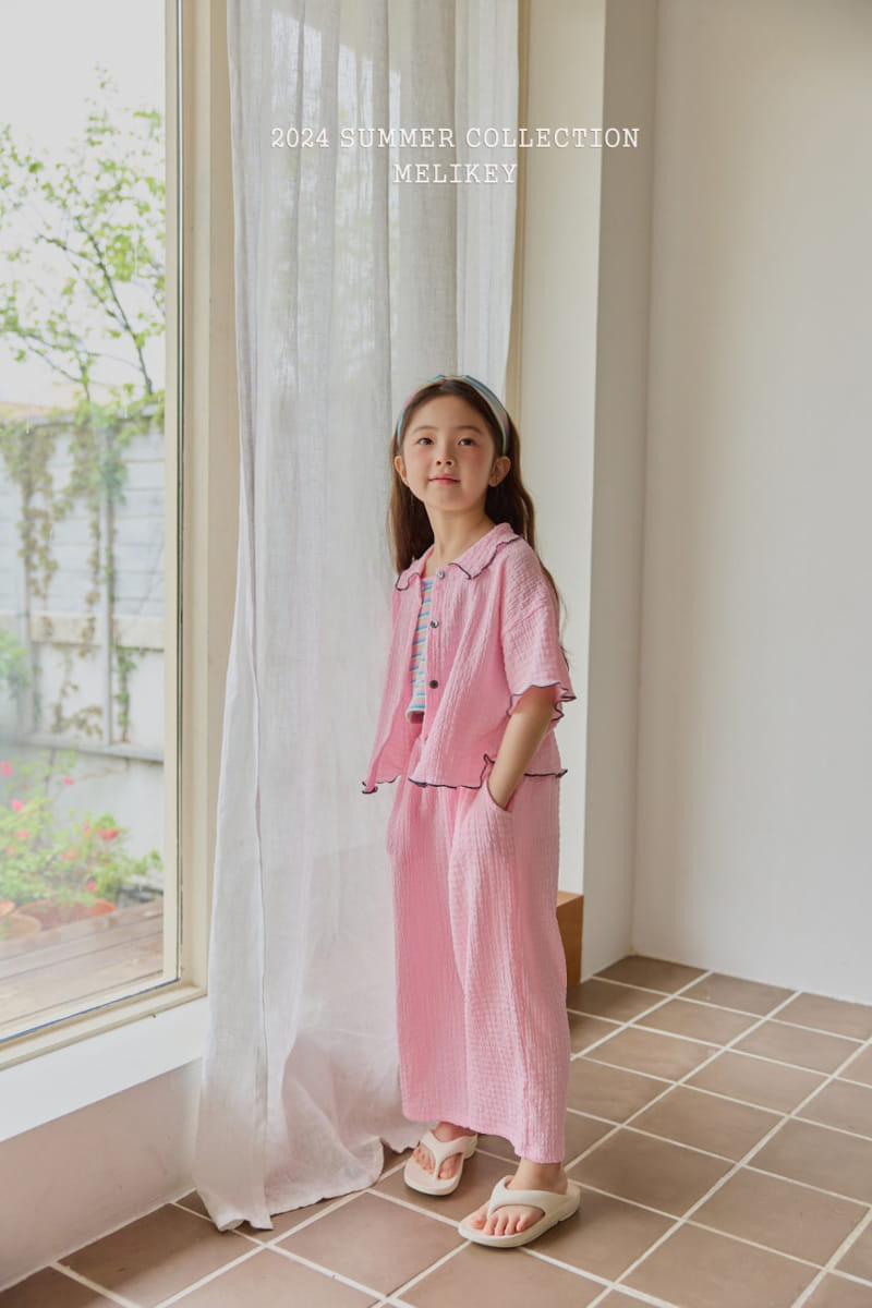 Melikey - Korean Children Fashion - #magicofchildhood - Pleats Shirt Top Bottom Set - 7