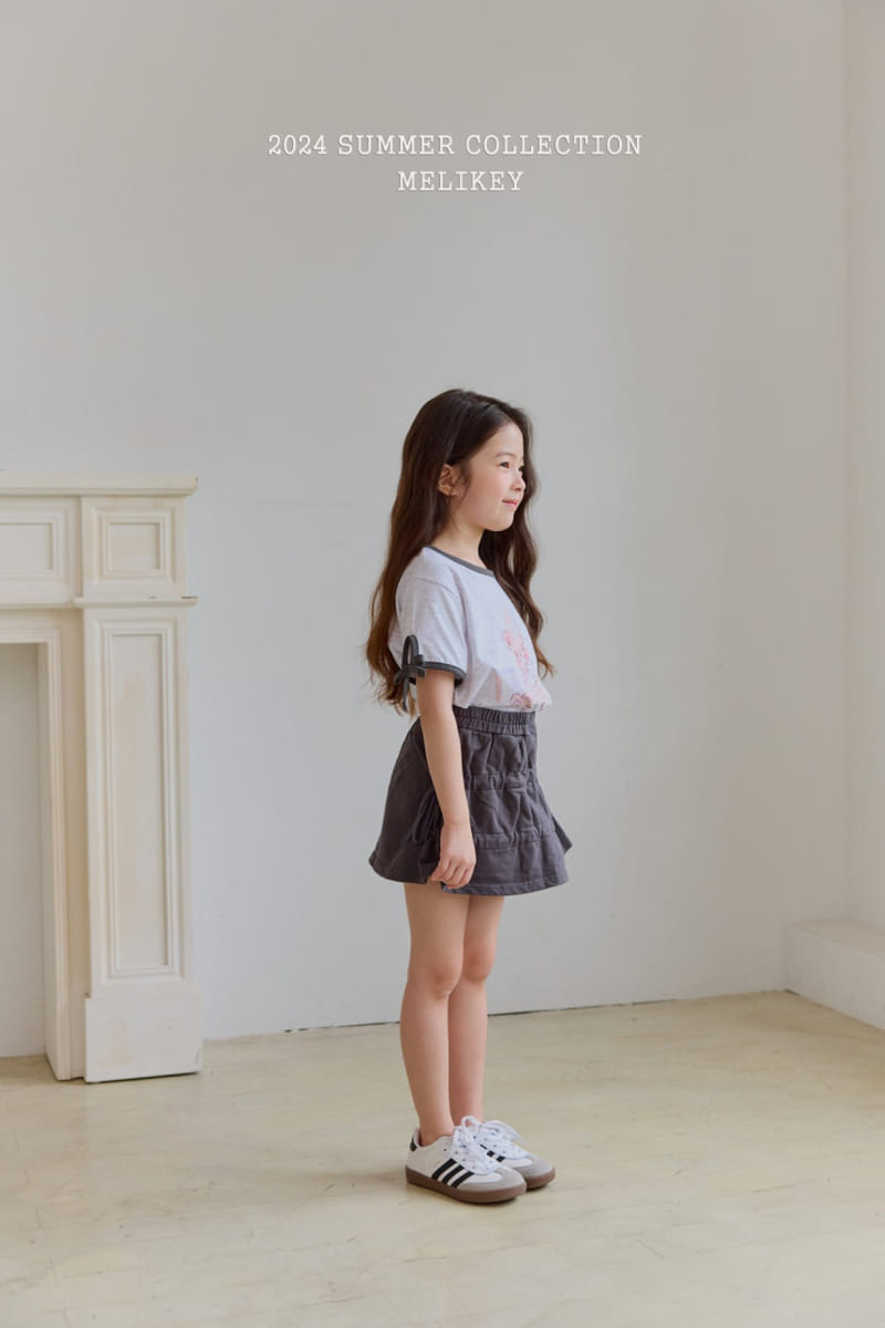 Melikey - Korean Children Fashion - #littlefashionista - String Ribbon Skirt - 4